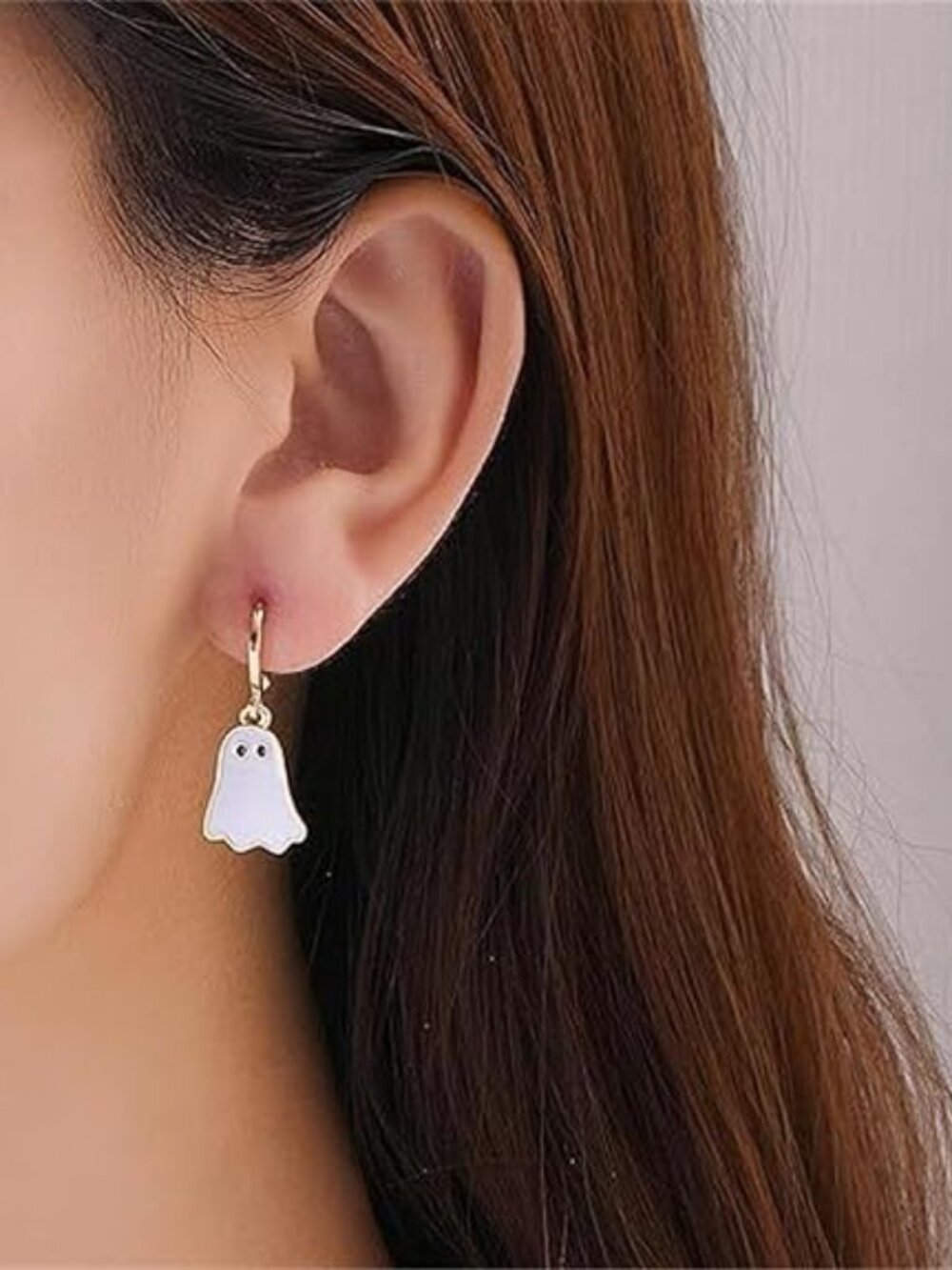 coadipress Halloween Ghost Earrings for Women Cute Spooky Ghost Earring